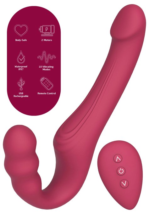 Gode ceinture vibrant sans harnais Pinkbubble 14 x 3.3cm
