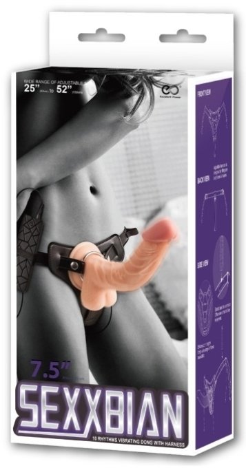 Gode Ceinture Vibrant Sexxbian Alba 17 x 4.3cm