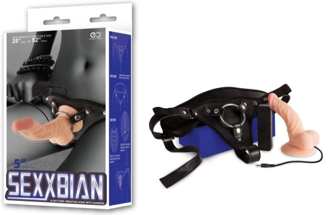 Gode Ceinture Vibrant Sexxbian Maya 12 x 3.7cm