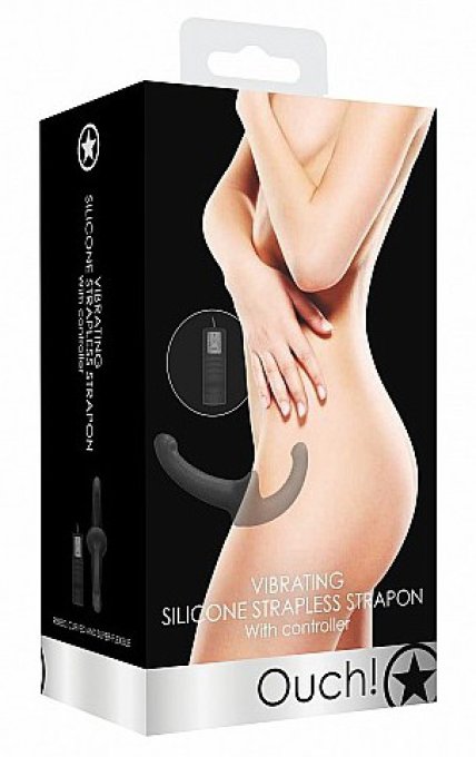 Gode Ceinture Vibrant Strapless Strap-on - Noir