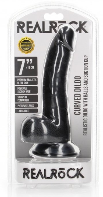 Gode Curved Kurt 15 x 3.7cm Noir