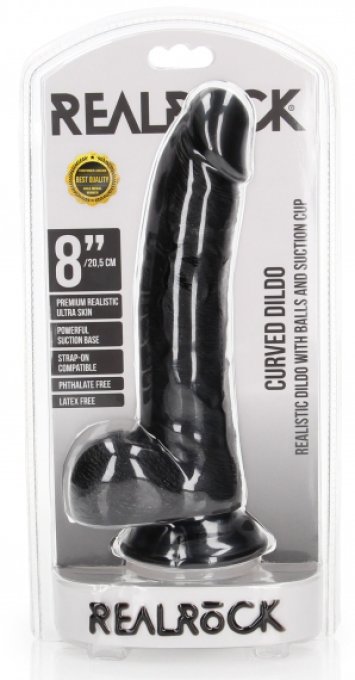 Gode Curved RealCock 17 x 4.3cm Noir