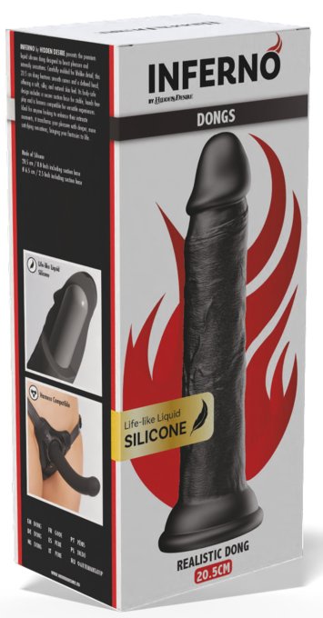 Gode Dickdong Noir L 18 x 3.8cm