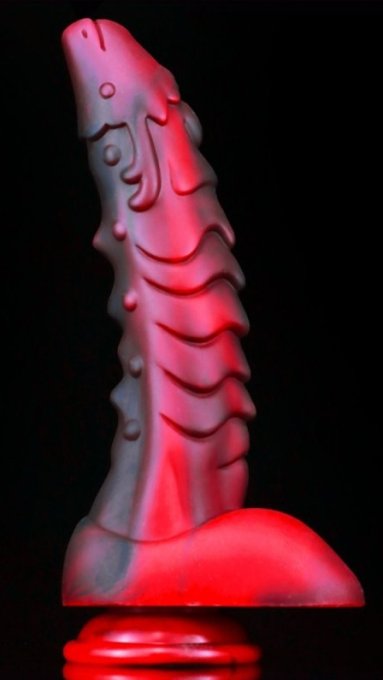 Gode Dragon Sarkan 19 x 4.5cm Noir-Rouge