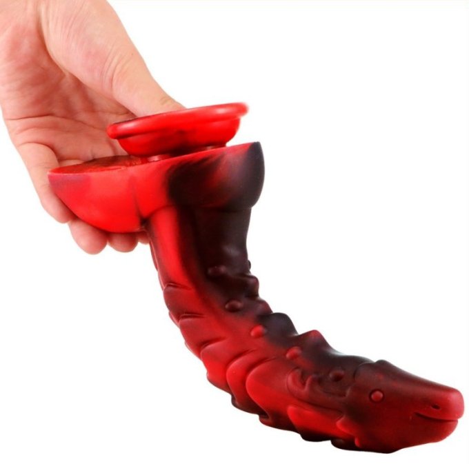 Gode Dragon Sarkan 19 x 4.5cm Noir-Rouge