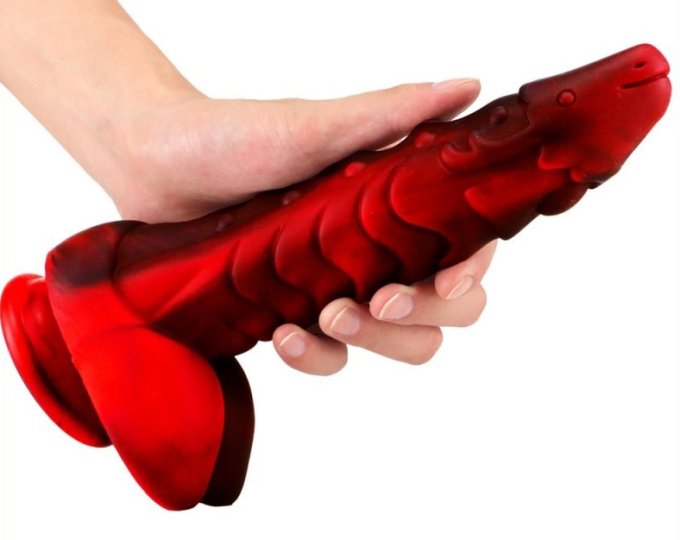 Gode Dragon Sarkan 19 x 4.5cm Noir-Rouge