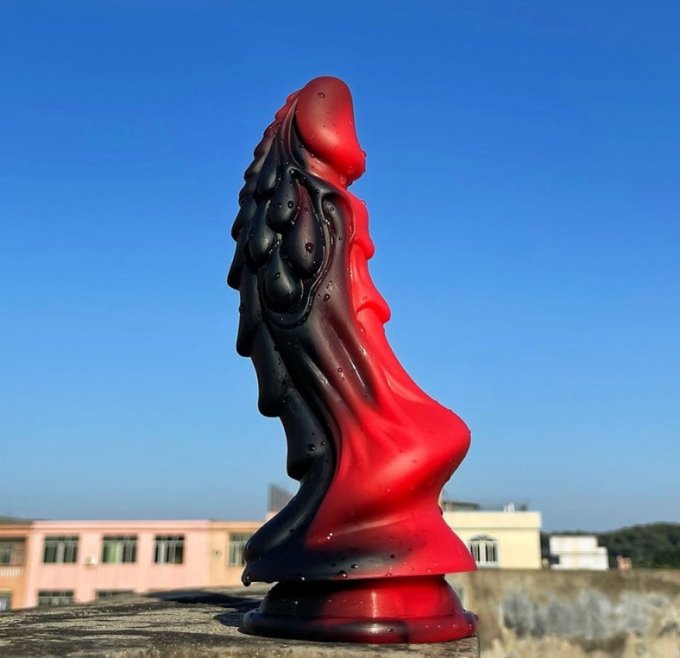 Gode Dragon Zomay 18 x 6cm Noir-Rouge