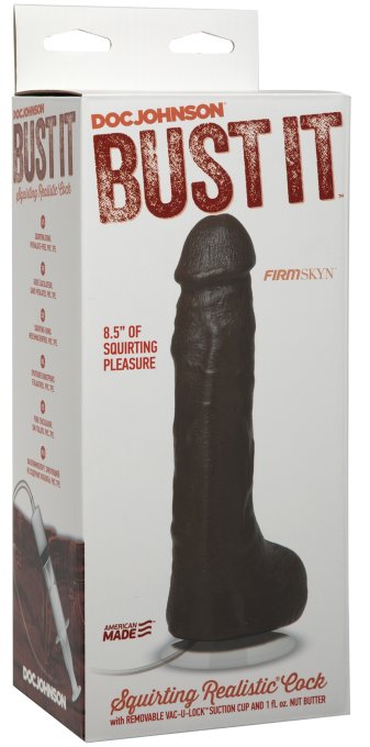 Gode éjaculateur Bust It 15 x 5.5cm Noir