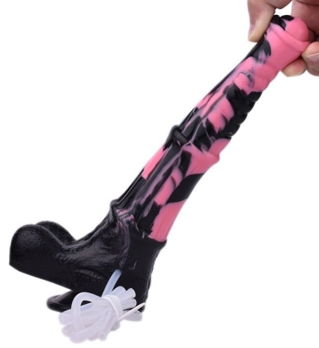 Gode Éjaculateur Horse Tinulf Squirt L 28 x 6.5 cm Noir-Rose