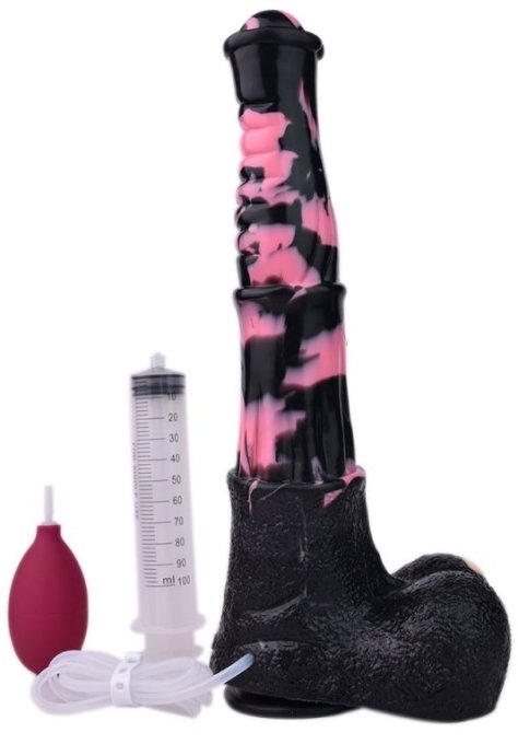 Gode Éjaculateur Horse Tinulf Squirt M 19 x 5cm Noir-Rose