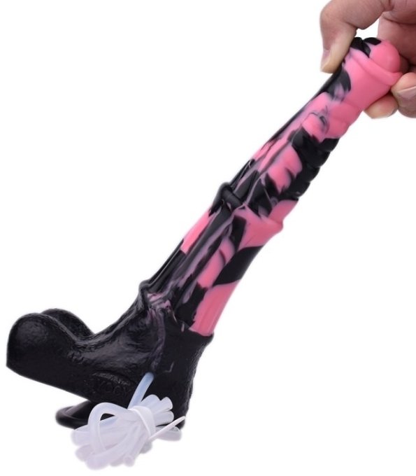 Gode Éjaculateur Horse Tinulf Squirt M 19 x 5cm Noir-Rose