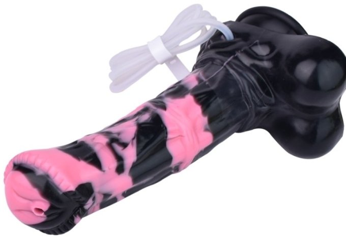 Gode Éjaculateur Hurulf Squirt L 31 x 8cm Noir-Rose