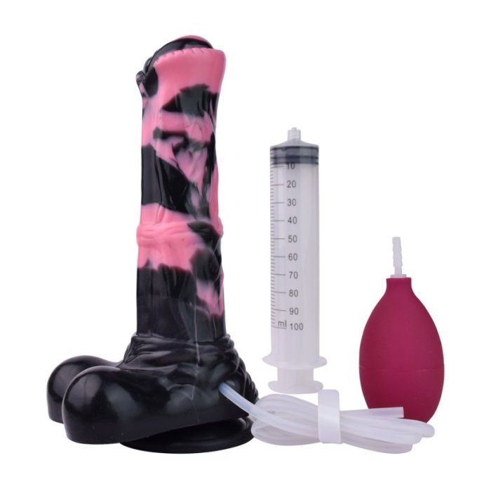 Gode Éjaculateur Hurulf Squirt S 18 x 4.7 cm Noir-Rose