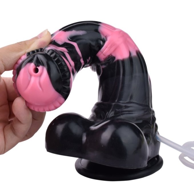 Gode Éjaculateur Hurulf Squirt S 18 x 4.7 cm Noir-Rose