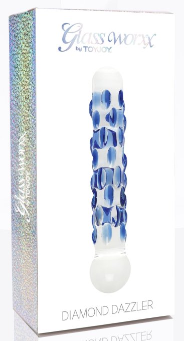Gode en verre Diamond Dazzler 15 x 3cm