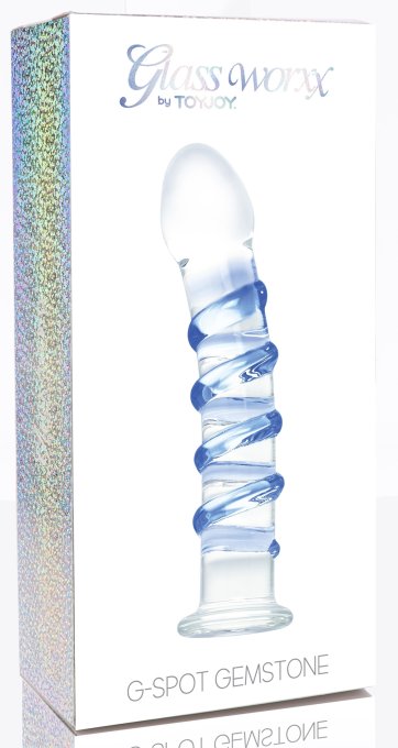 Gode en verre G-Spot Gemstone 17 x 3.7cm