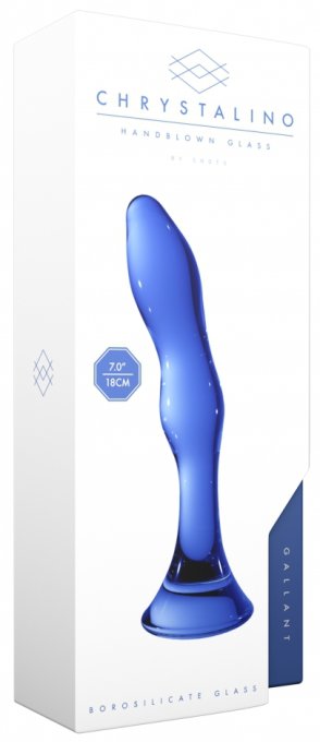 Gode en verre Gallant Bleu 16 x 3.4cm
