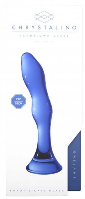 Gode en verre Gallant Bleu 16 x 3.4cm