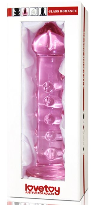 Gode en verre Gloria 15 x 4cm Rose