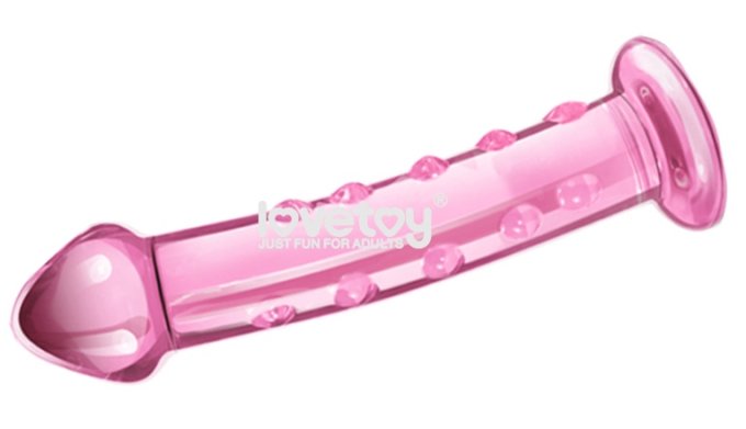 Gode en verre Gloria 15 x 4cm Rose