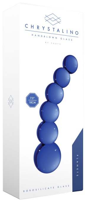 Gode en verre Planets Bleu 18 x 4.3 cm