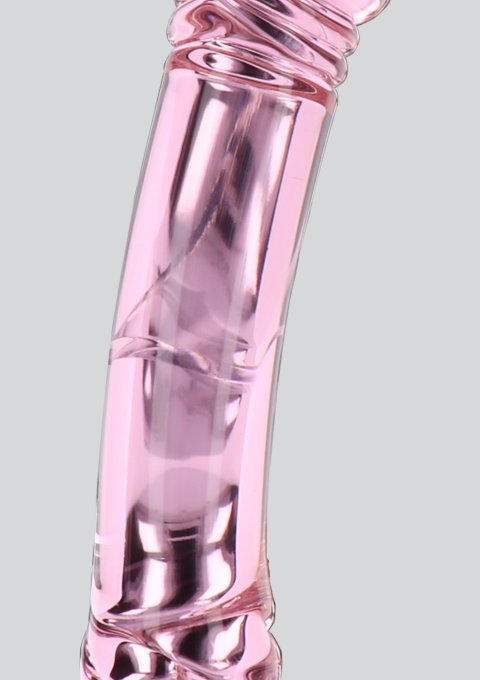 Gode en verre Rhinestone Scepter 23 x 3.6cm Rose