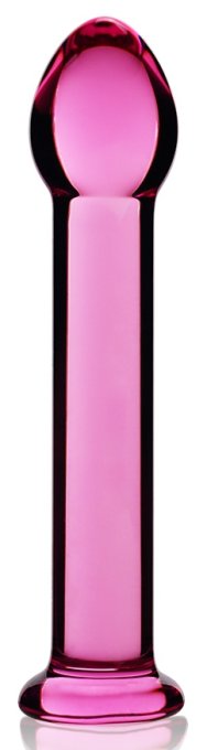 Gode en verre Romande Right 15 x 3.3cm Rose