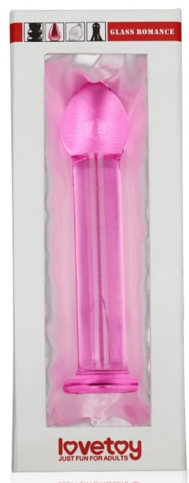 Gode en verre Romande Right 15 x 3.3cm Rose