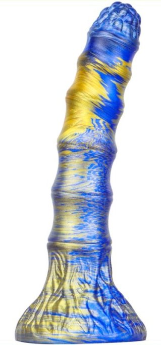 Gode Fantasy Bamspin 15 x 3.3cm Bleu-Doré