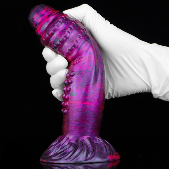 Gode Fantasy Croq 19 x 5cm Violet-Noir