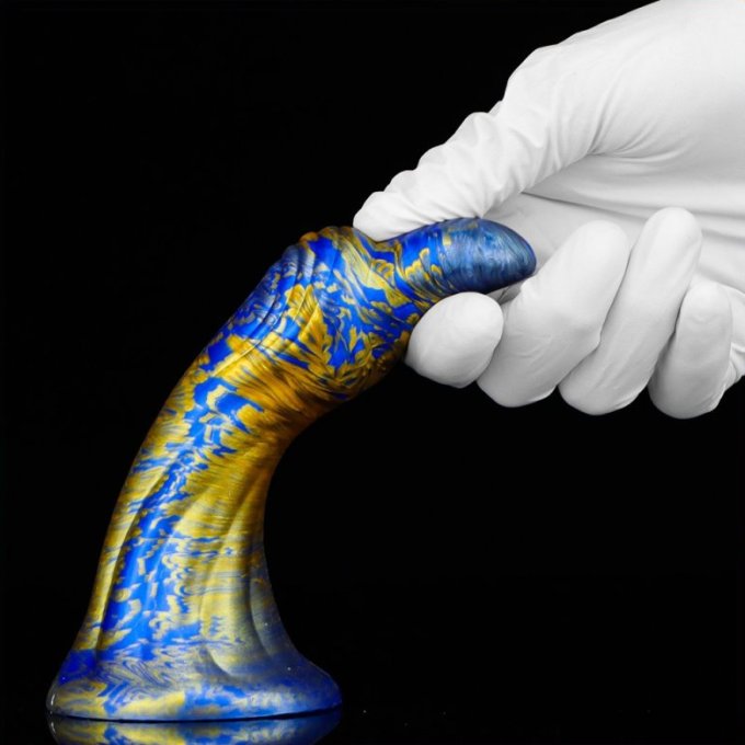 Gode Fantasy Dukix 12 x 3.5cm Bleu-Doré