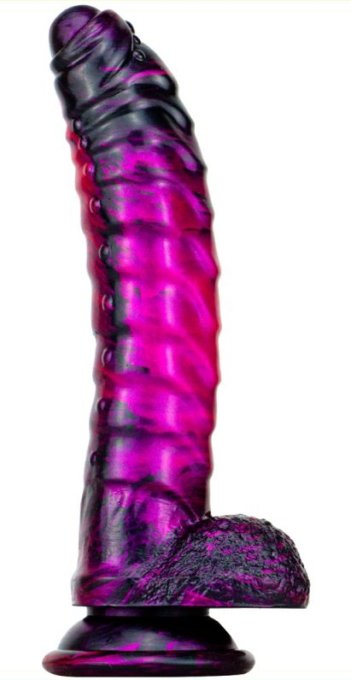 Gode Fantasy Gasix 16 x 4cm Violet-Noir