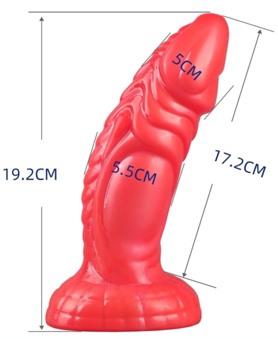 Gode Fantasy Snaky 17 x 5.5cm Rouge