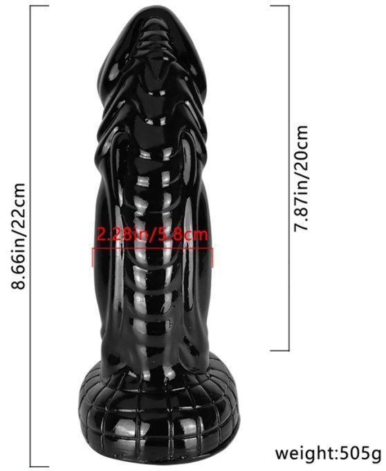 Gode Fishy 18 x 5.5cm Noir