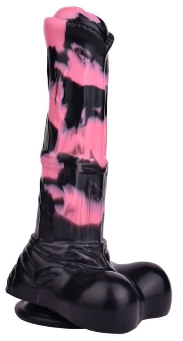 Gode Horse Hurulf M 24.5 x 6.5cm Noir-Rose