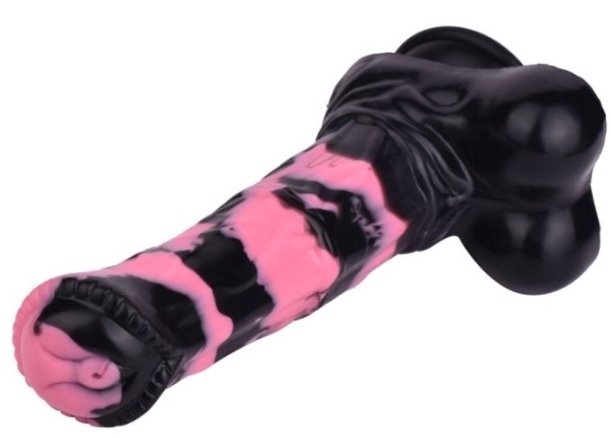 Gode Horse Hurulf S 18 x 4.7cm Noir-Rose