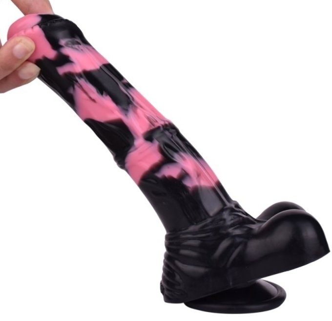 Gode Horse Hurulf S 18 x 4.7cm Noir-Rose