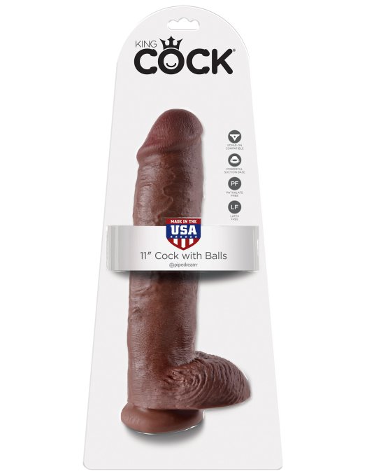 Gode King Cock 24 x 6 cm Marron