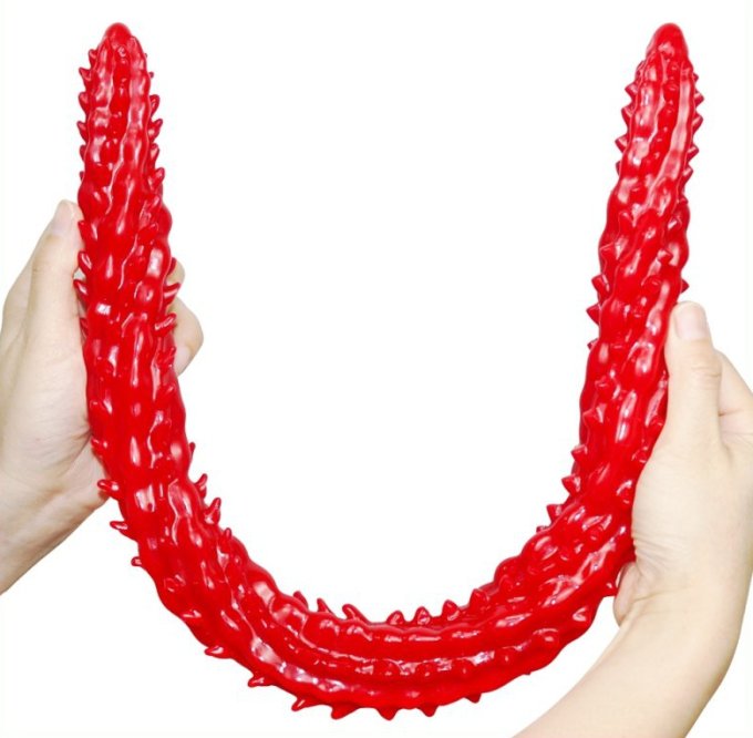Gode long Barded 60 x 4cm Rouge