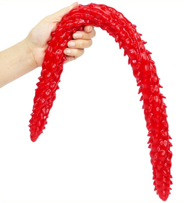 Gode long Barded 60 x 4cm Rouge