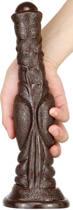 Gode Monster Dog Long 26 x 6cm Marron foncé