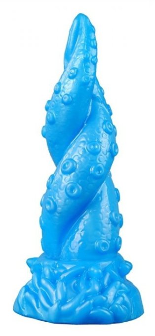 Gode Octopus 15 x 5.5cm Bleu