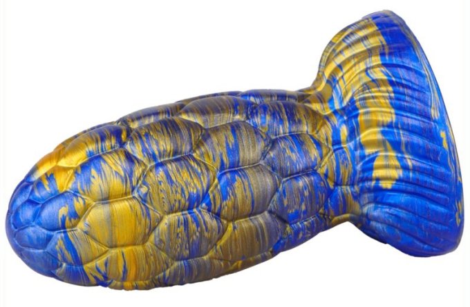Gode Oeuf de Dragon Warnax 13 x 7cm Bleu-Doré