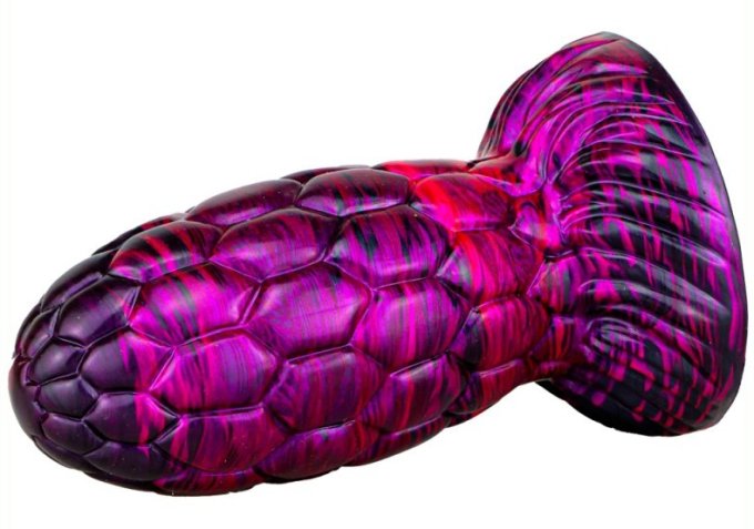 Gode Oeuf de Dragon Warnax 13 x 7cm Violet-Noir