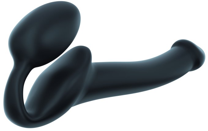 Gode + plug Strap-On-Me Beandable S 15 x 3.5 cm Noir