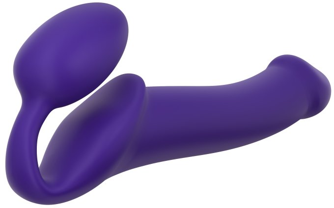 Gode + Plug STRAP-ON-ME Bendable L 16 x 3.7 cm Violet