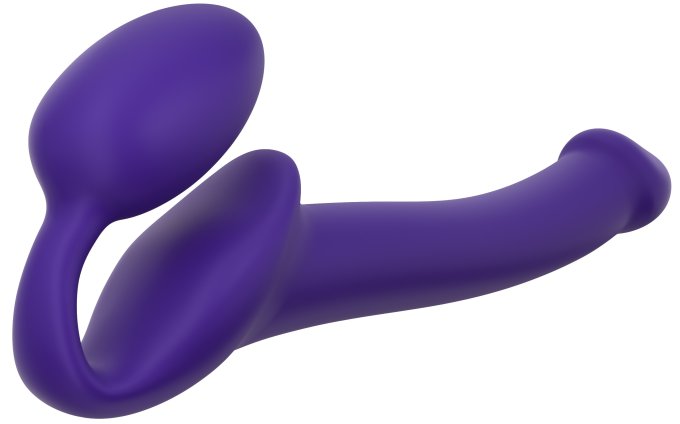 Gode + Plug STRAP-ON-ME Bendable S 15 x 3.5 cm Violet