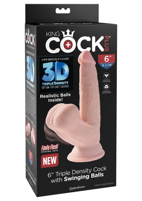 Gode réaliste 3D Cock Swinging Balls 13 x 4.2 cm