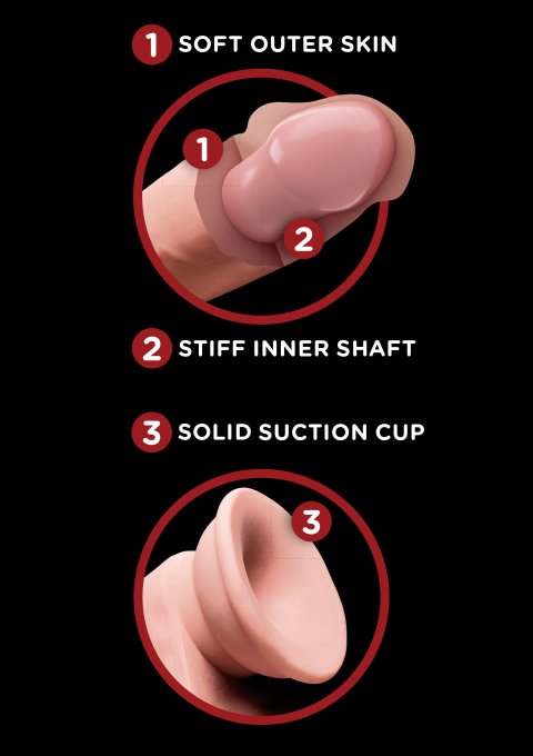 Gode réaliste 3D Cock Swinging Balls 18 x 5 cm