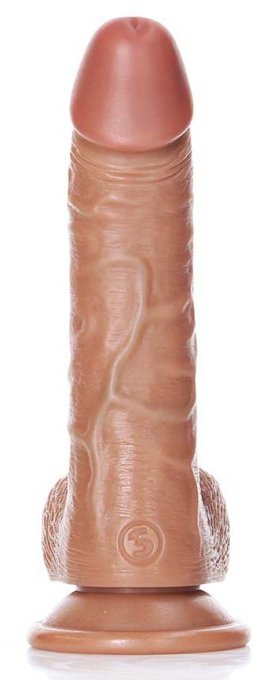 Gode réaliste Balls Curved RealRock 12.5 x 3.6cm Latino